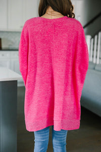 Always Fun Fuchsia Pink Brushed Knit Tunic