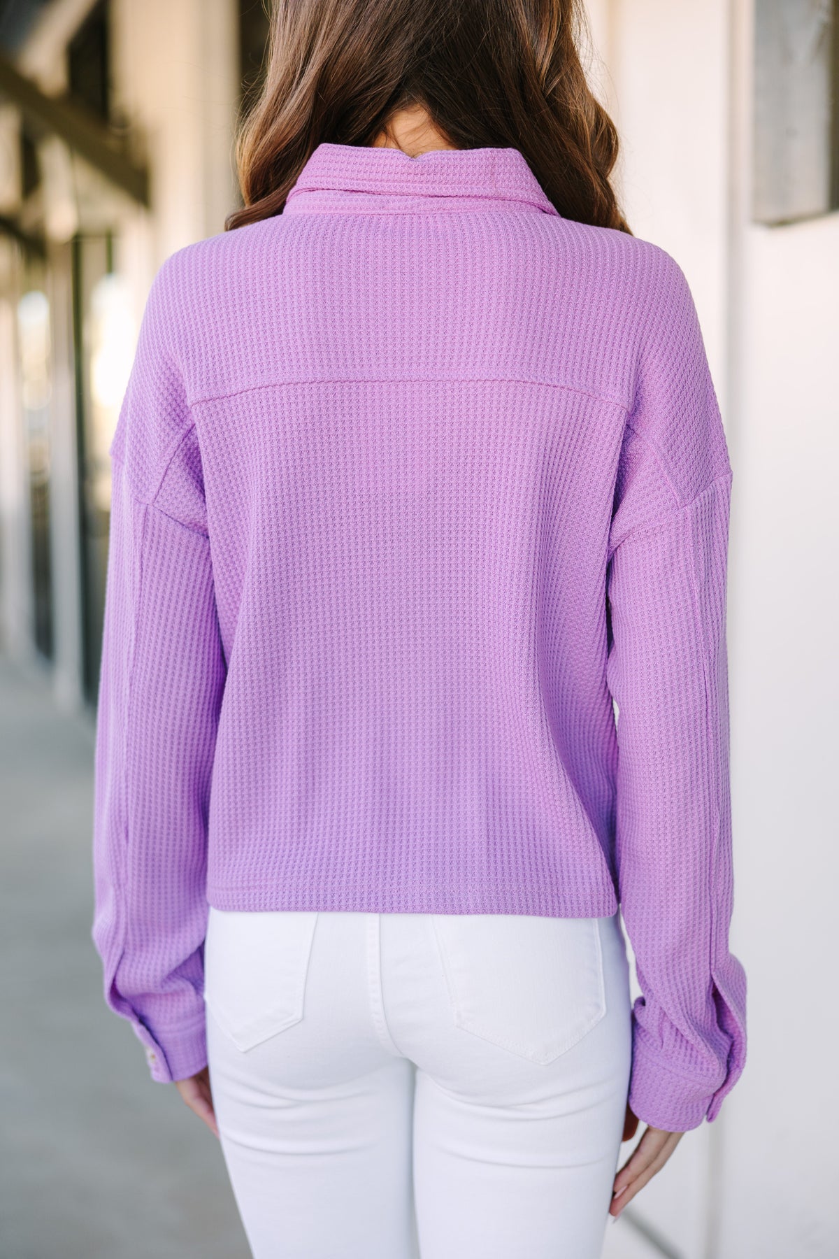 Always Be Around Orchid Purple Shacket – Shop the Mint