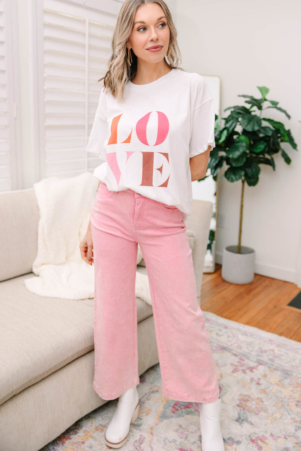 Wish For Fun Pink Crop Jeans