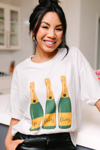 Cheers To You White Graphic Tee