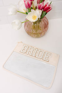Bride Nude Clear Varsity Pouch