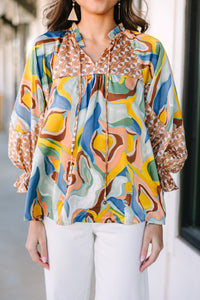 funky abstract blouse