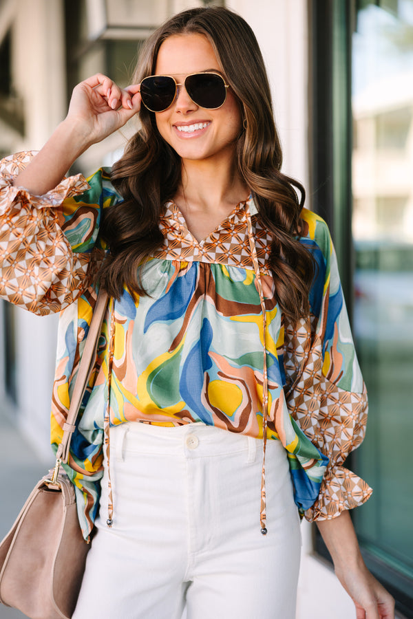 funky abstract blouse