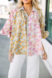 All That You Need Blush Pink Ditsy Floral Tunic