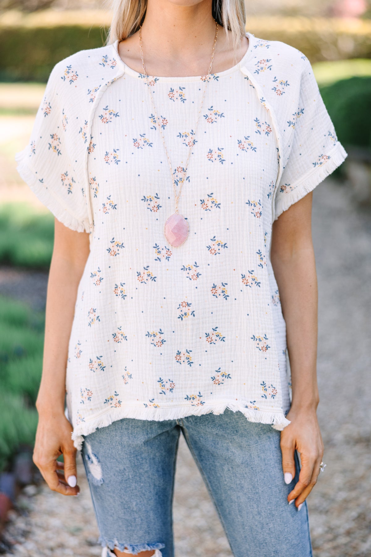Flora Tile Off-White Blouse main image 1
