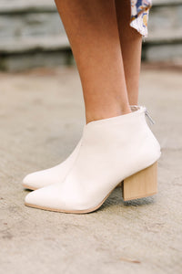 Work With It White Booties