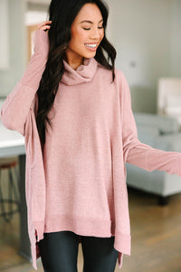 Special Moments Light Rose Pink Cowl Neck Tunic