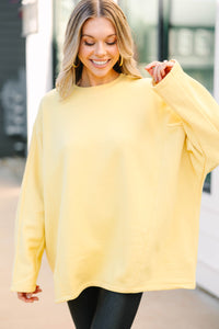 You've Got It All Banana Yellow Oversized Sweatshirt