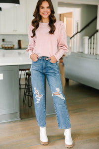 Looking For You Light Pink Sweater