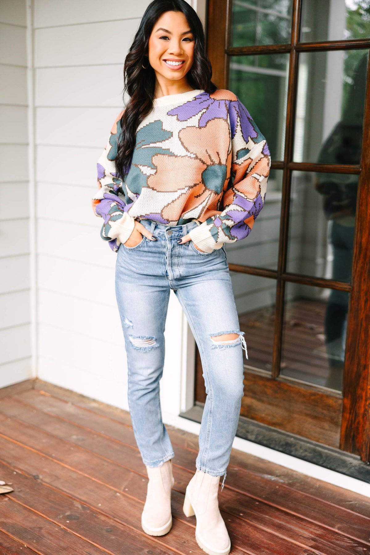 The Just Bloom Sweater(Brown) main image 1