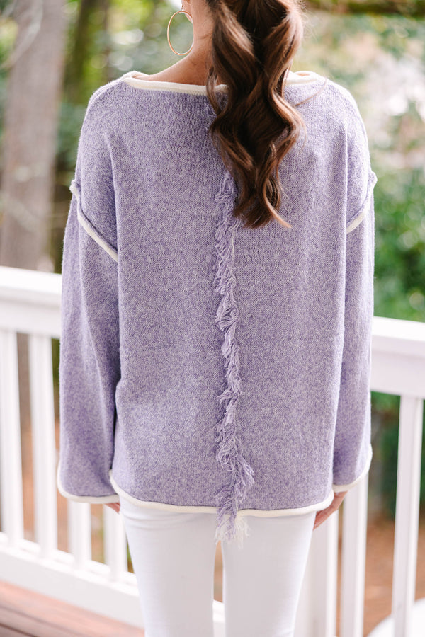 Get To You Lavender Purple Sweater