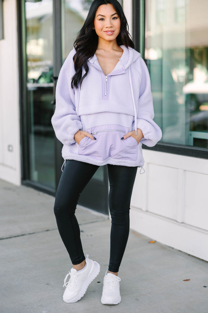 Make It Your Own Lavender Purple Sherpa Hoodie – Shop the Mint