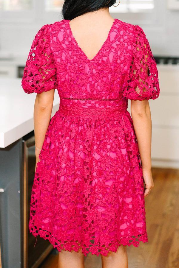 Take Confidence Deep Fuchsia Pink Lace Dress Shop the Mint Take Confidence Deep Fuchsia Pink Lace Dress Shop the Mint