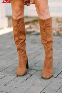 Tall Tales Light Coffee Brown Knee High Boots