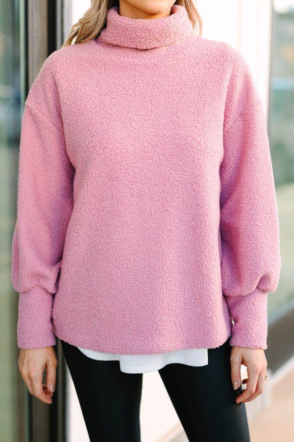 Sherpa sweater pink sale