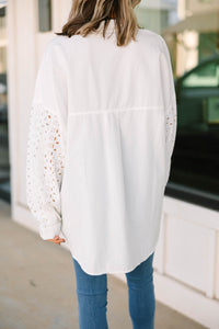 Just What You Need White Eyelet Tunic