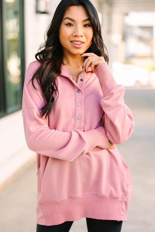 Typically Me Mauve Pink Tunic Pullover