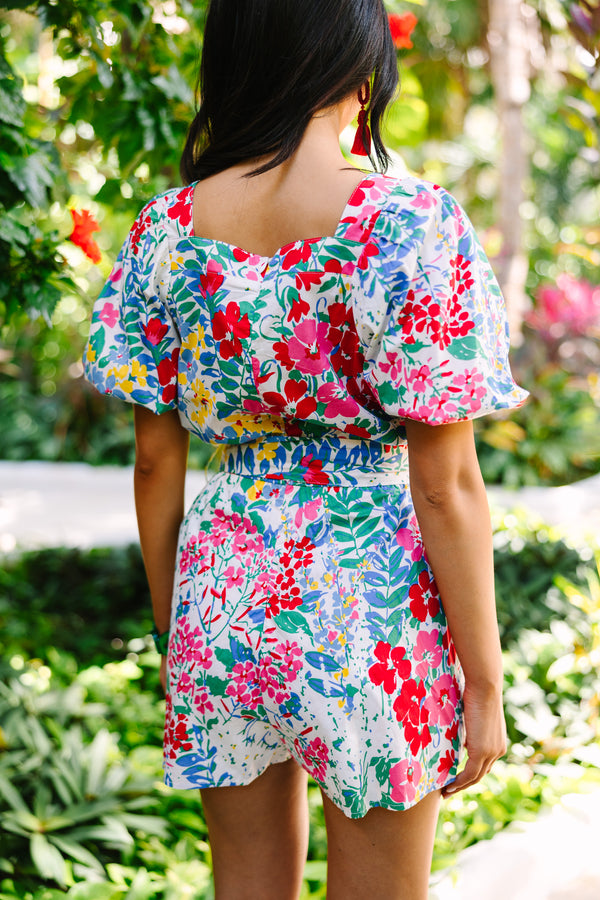 Can't Say No White Floral Romper, Large - The Mint Julep Boutique | Women's Boutique Clothing Can't Say No White Floral Romper, Large - The Mint Julep Boutique | Women's Boutique Clothing