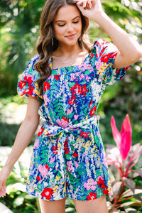 Can't Say No Navy Blue Floral Romper