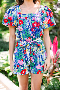 Can't Say No Navy Blue Floral Romper