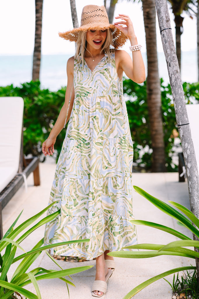 Know You Better Green Abstract Maxi Dress – Shop the Mint