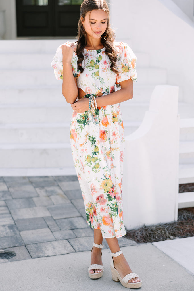 Change Your Tune Off White Floral Maxi Dress – Shop the Mint