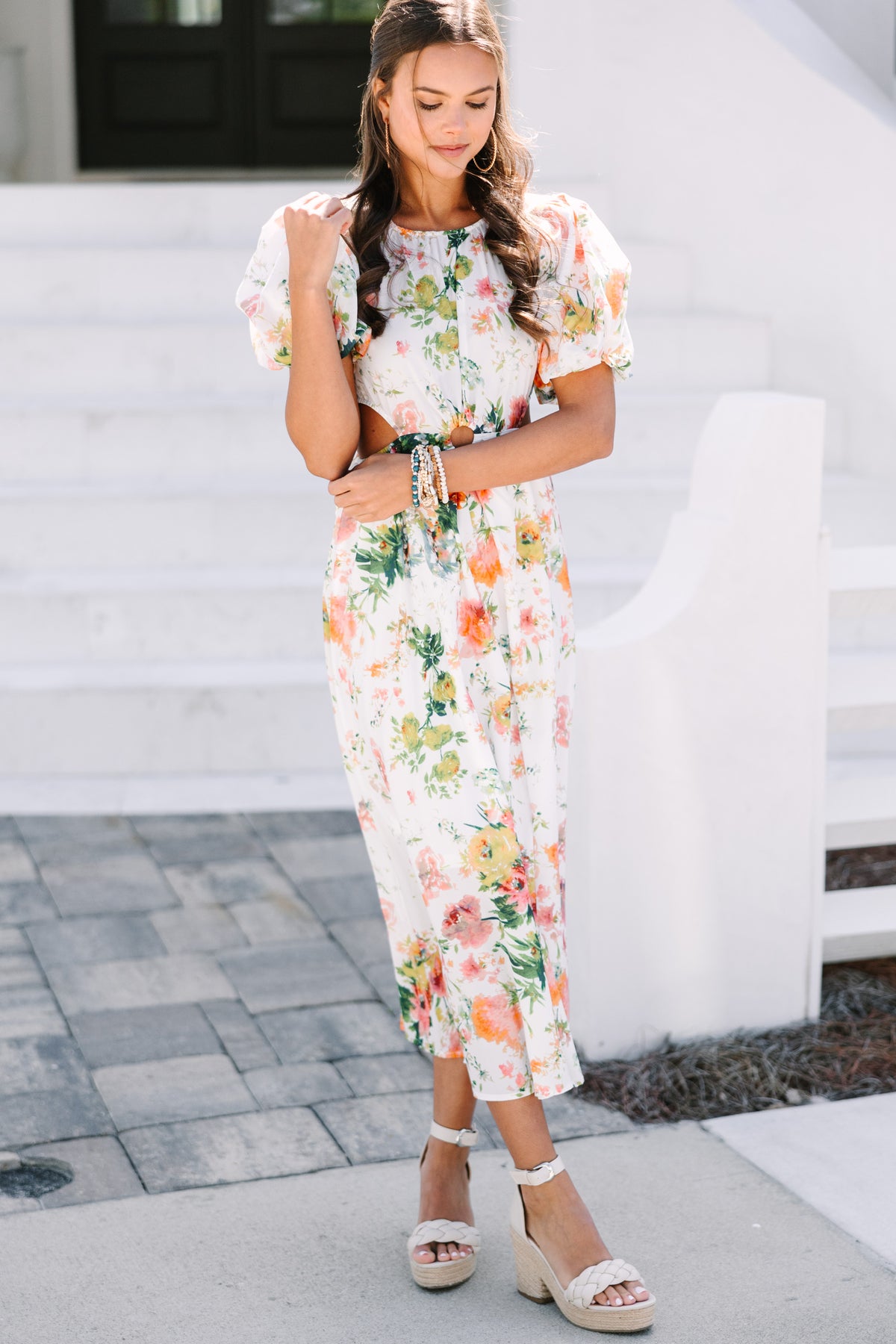 Change Your Tune Off White Floral Maxi Dress – Shop the Mint