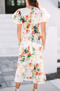 Change Your Tune Off White Floral Maxi Dress