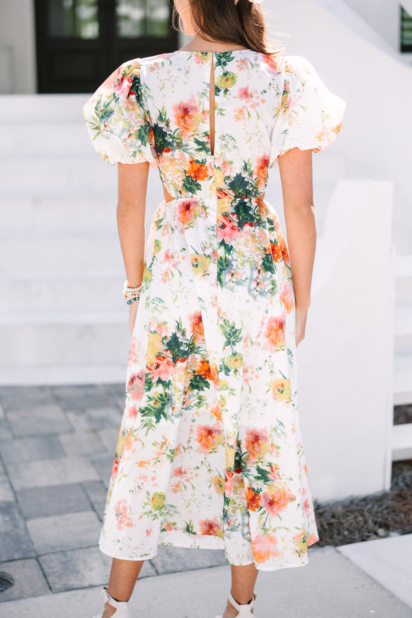 white floral dress Change Your Tune Off White Floral Maxi Dress – Shop the Mint