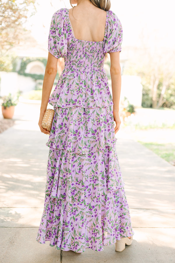 Let's Go Back Lavender Purple Floral Maxi Dress Shop the Mint Let's Go Back Lavender Purple Floral Maxi Dress Shop the Mint