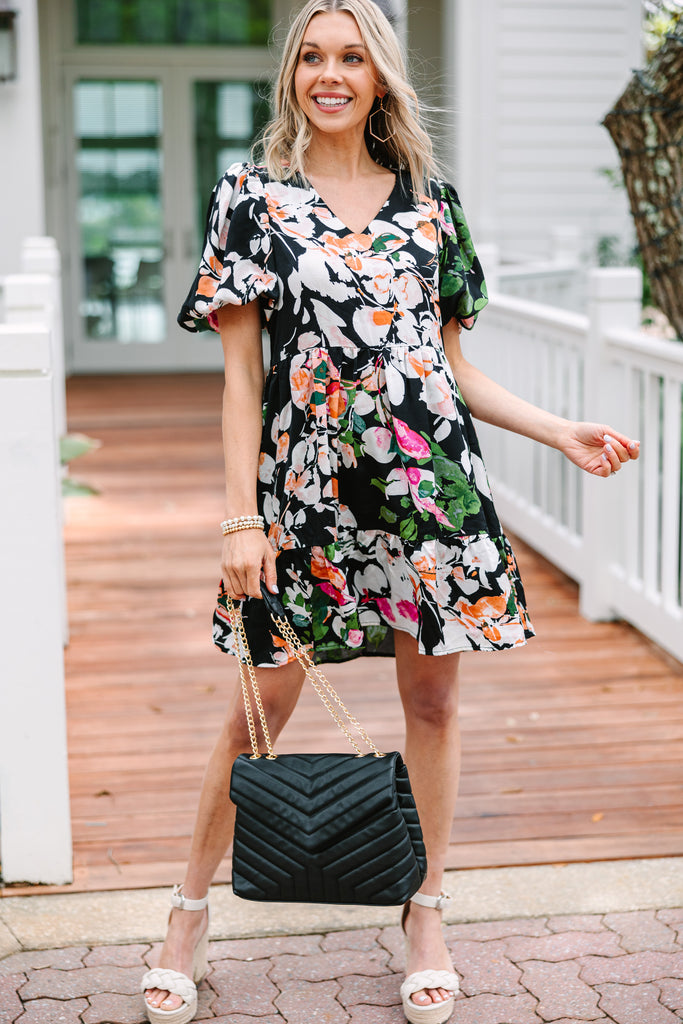 See You Coming Black Floral Dress – Shop the Mint