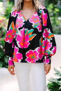 bold floral blouse, vibrant floral blouses, work wear blouses
