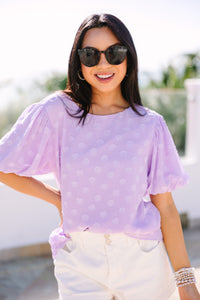 Look At You Shine Lavender Purple Textured Blouse