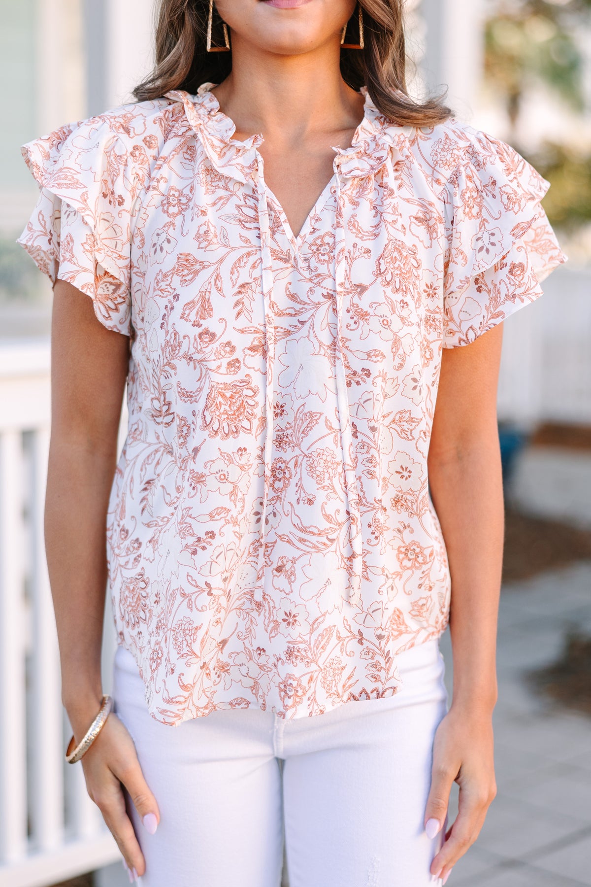 White Ruffled This Is Your Time Off White Ruffled Blouse – Shop the Mint
