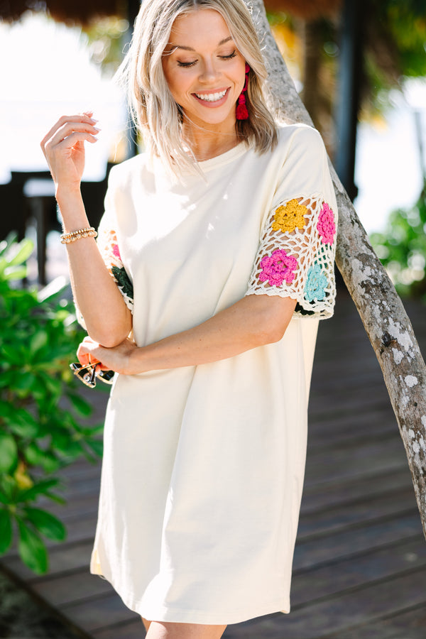 All A Dream Cream White Crochet Dress All A Dream Cream White Crochet Dress