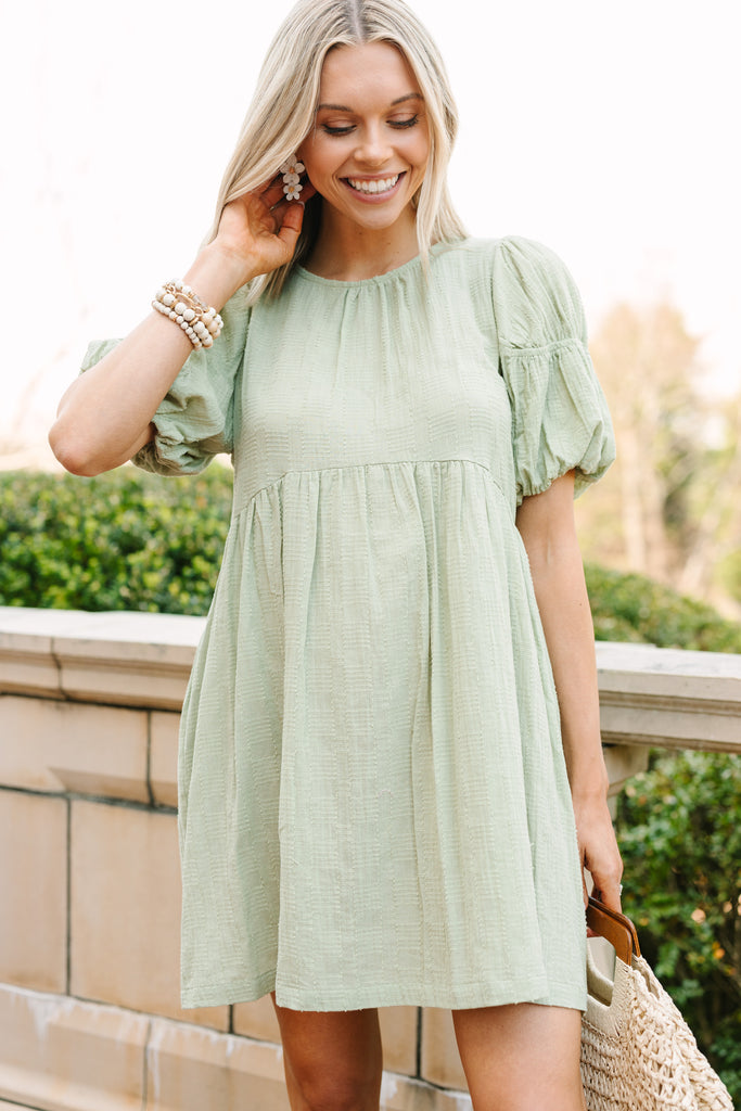 Loving Life Sage Green Babydoll Dress – Shop the Mint