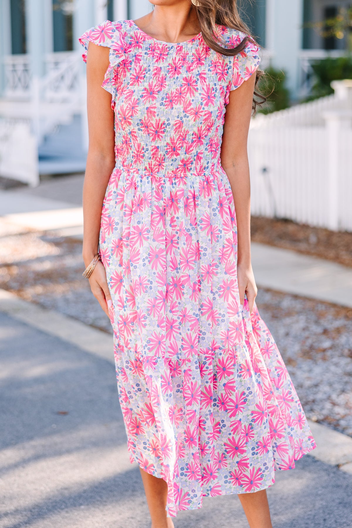 ditsy print midi dress Sage Ditsy Floral Midi Dress Large