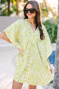 Boldly You Lime Green Zebra Cover-Up
