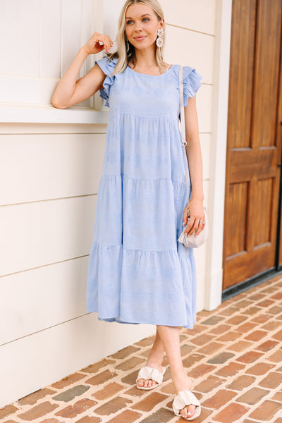 aaliyah midi dress in periwinkle blue AALIYAH BLUE – CHRISTIE BROWN main image 0