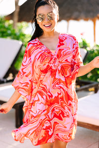Palm Springs Queen Red Marble Cover-Up