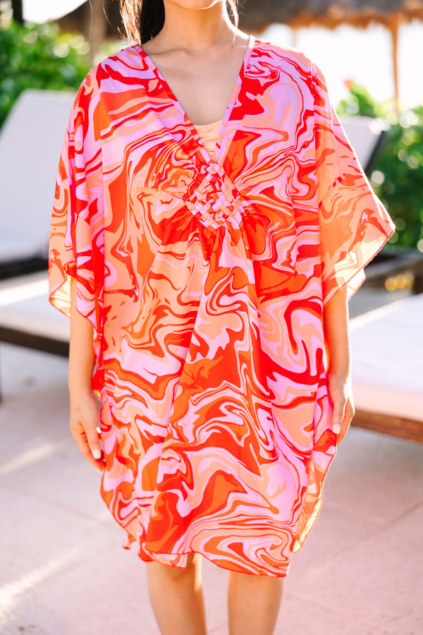 Palm Springs Queen Red Marble Cover-Up