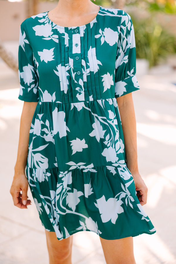 Here For You Green Floral Babydoll Dress – Shop the Mint