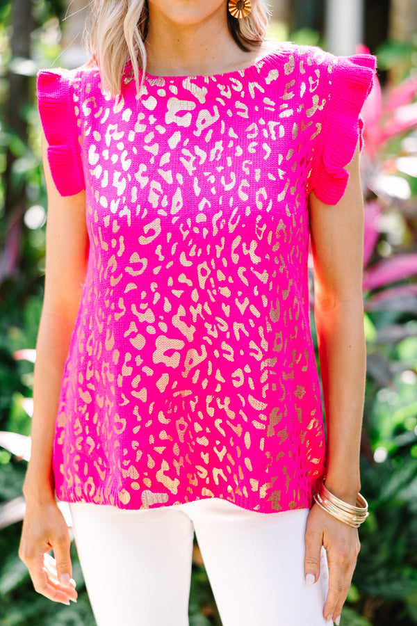 Out For The Day Hot Pink Leopard Top – Shop the Mint