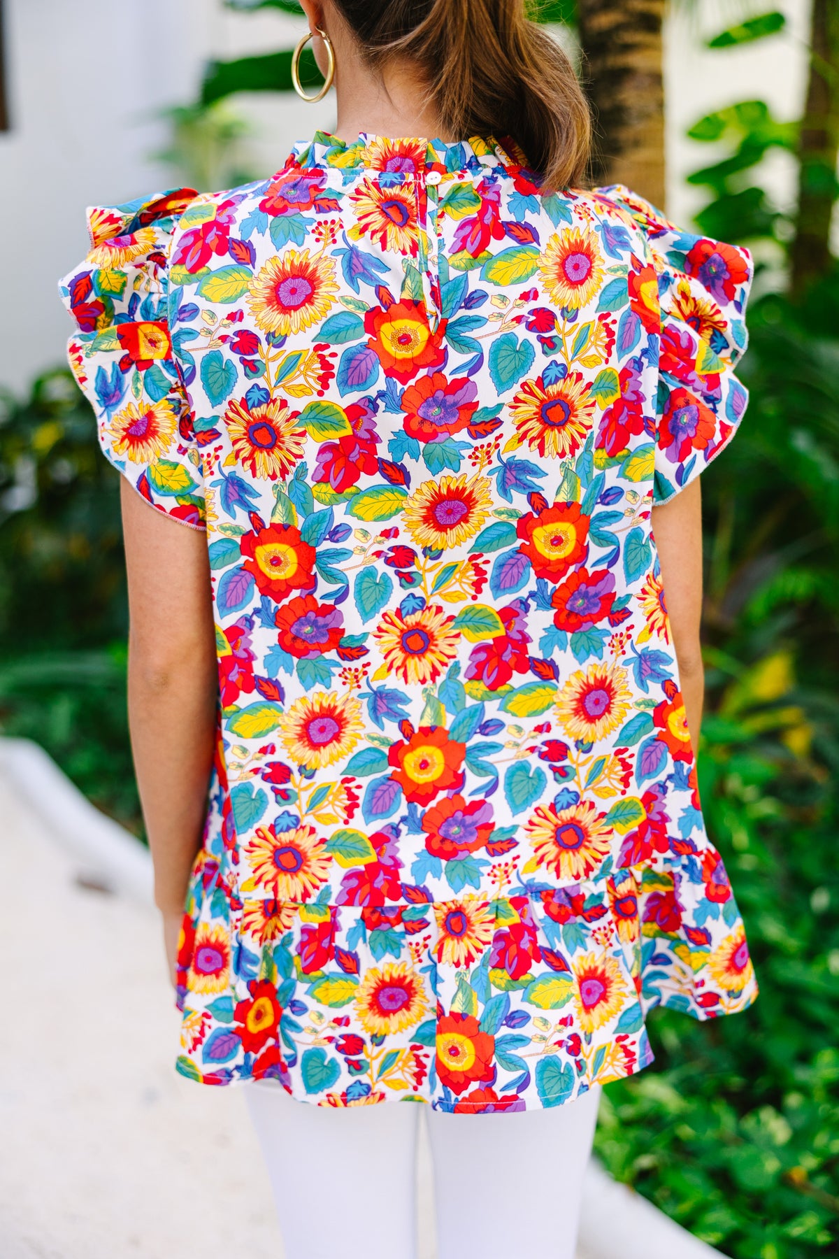 Bold Moves White Floral Blouse – Shop the Mint