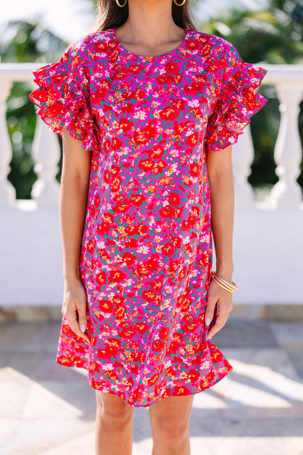 What A Vision Fuchsia Pink Floral Ruffled Dress Shop the Mint What A Vision Fuchsia Pink Floral Ruffled Dress Shop the Mint