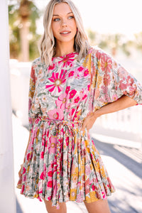 Show Your Love Pink Floral Dress