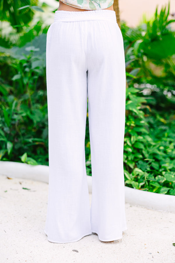 Can't Stop Off White Linen Pants