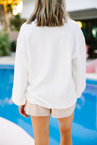 Wifey White Graphic Corded Sweatshirt