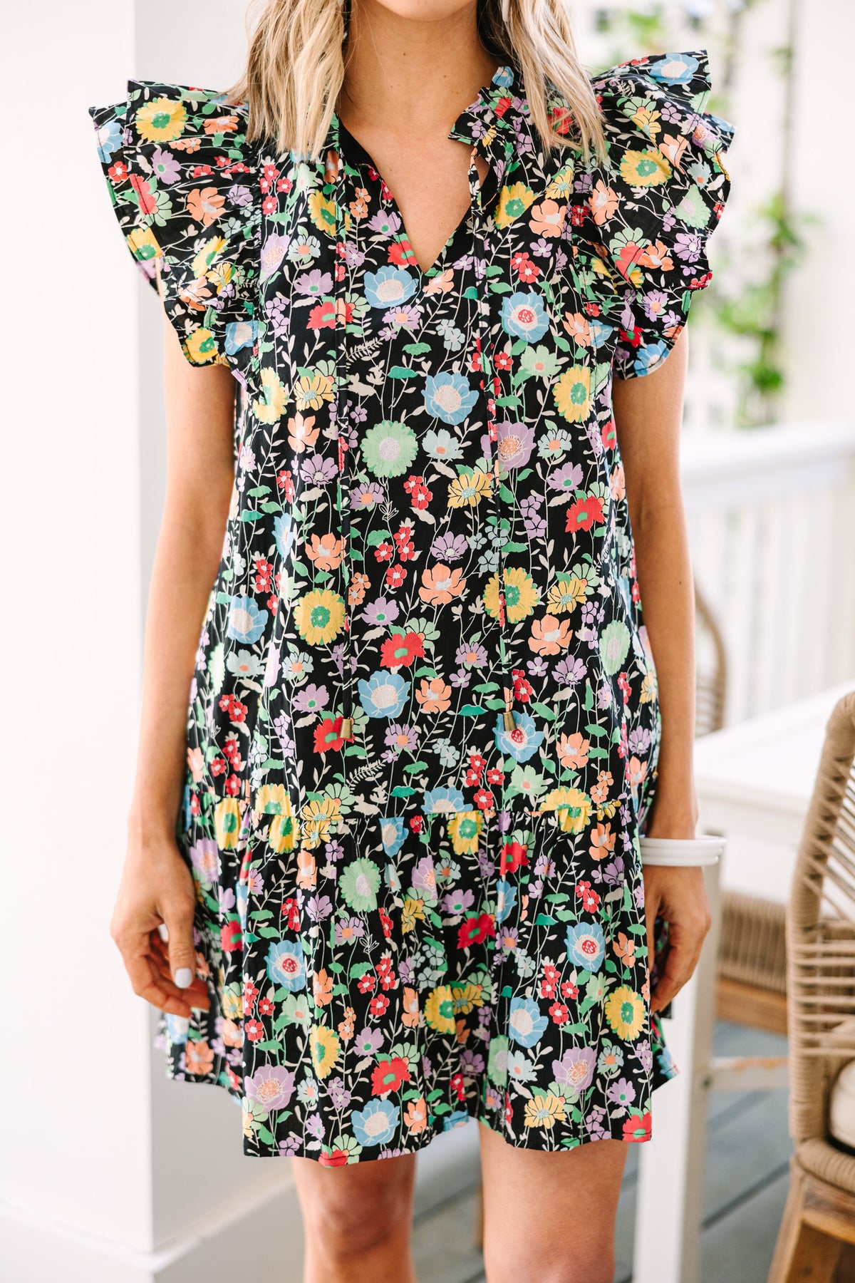 Story Of My Life Black Ditsy Floral Babydoll Dress – Shop the Mint