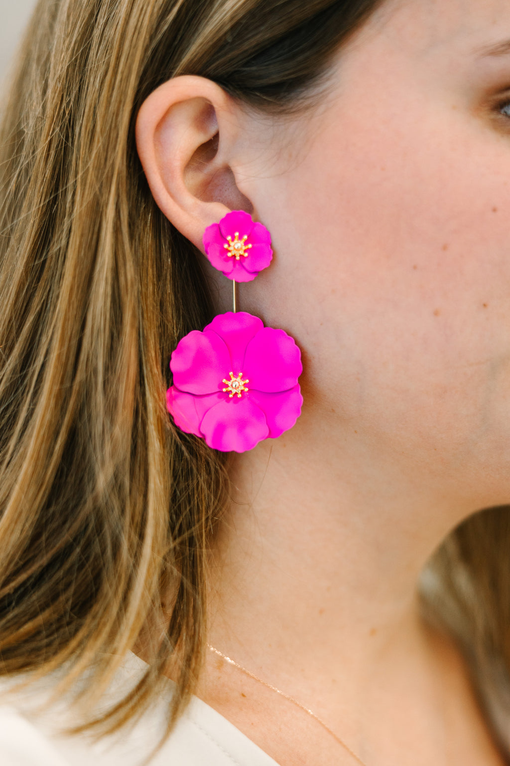 Fuchsia pink clearance earrings